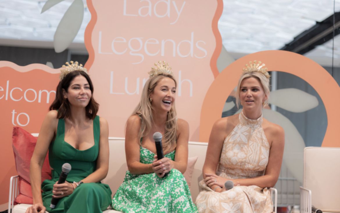 Guest speakers on stage at the Lady Legends Lunch