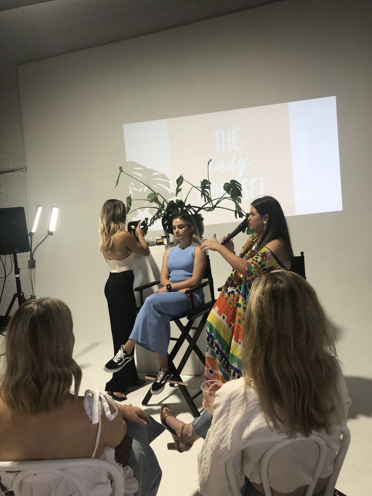 Hosting a live makeup demonstration